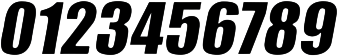 D'COR VISUALS SX Plate Number - #2 - Black - 4" 45-24-2