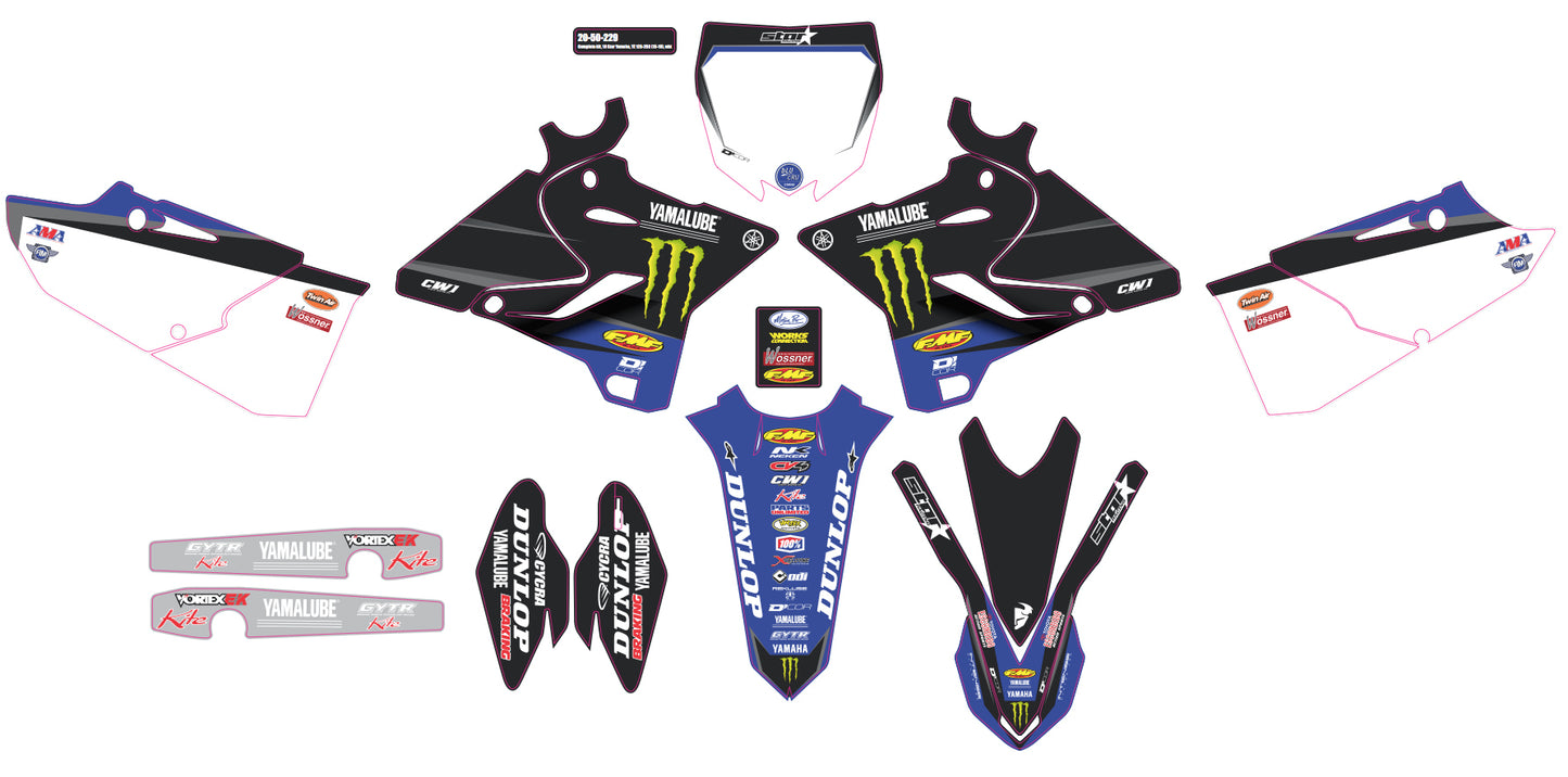 Complete Kit 19 Star Yam Yz 125/250 White Bg