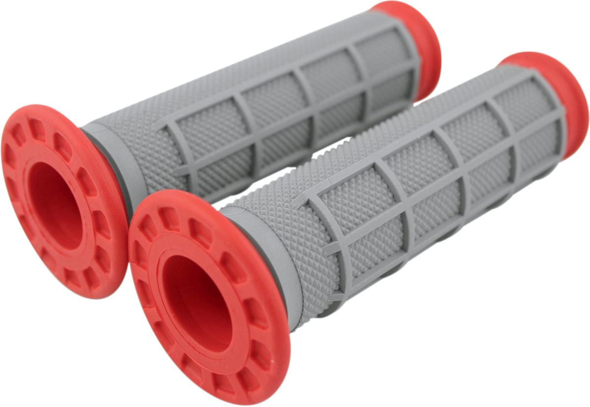 RENTHAL Dual-Compound ATV Grips - Half Waffle - Red G169