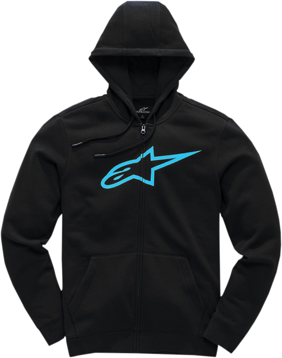 ALPINESTARS Ageless 2 Zip Hoodie - Black/Turquoise - XL 1038530521076X