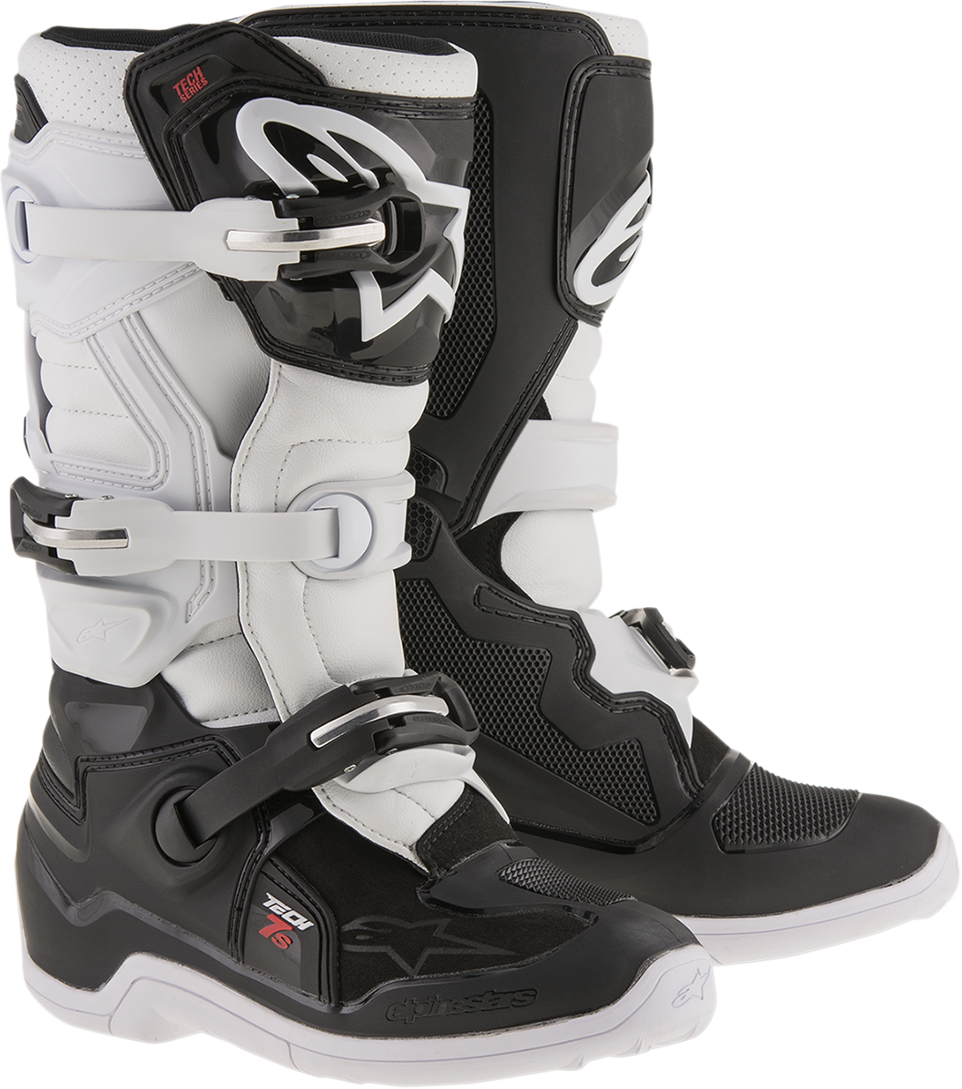 ALPINESTARS Youth Tech 7S Boots - Black/White - US 4 / EU 37 2015017-12-4