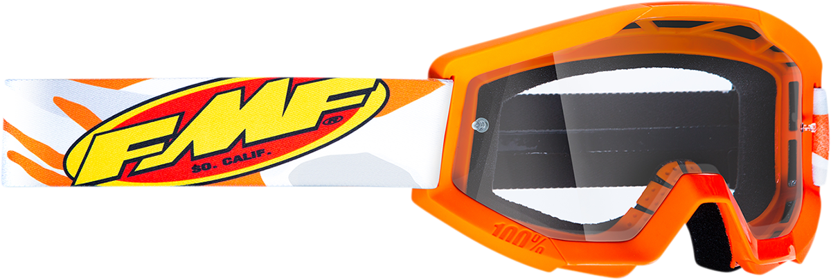 FMF Youth PowerCore Goggles - Assault - Gray - Clear F-50054-00001