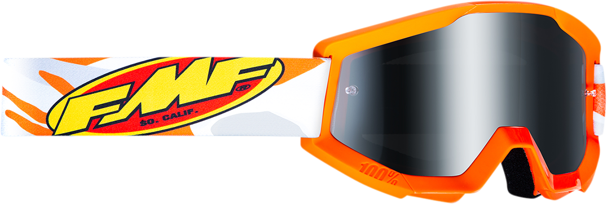 FMF Youth PowerCore Goggles - Assault - Gray - Silver Mirror F-50055-00001