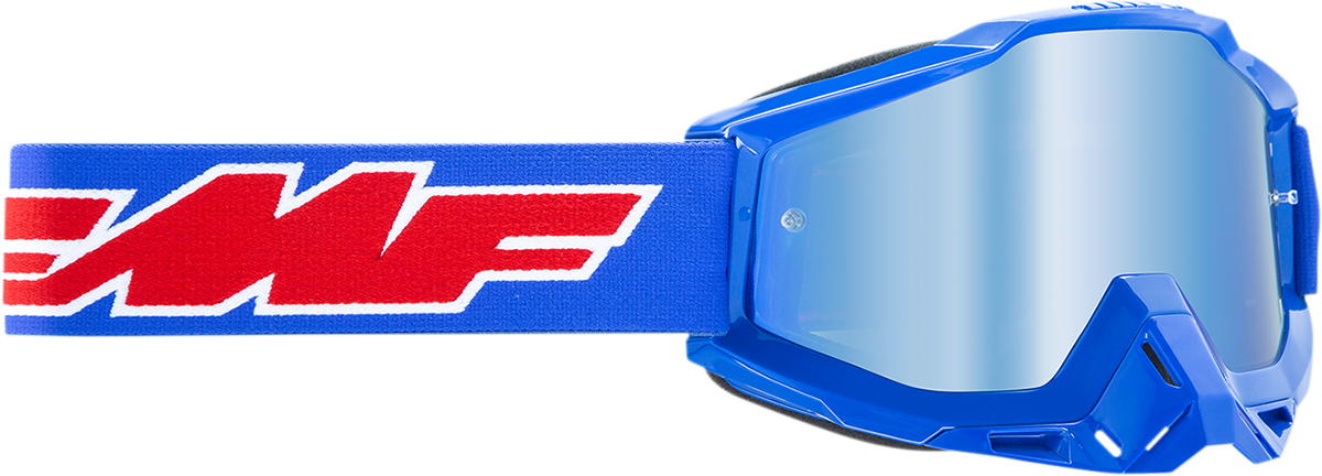 FMF PowerBomb Goggles - Rocket - Blue - Blue Mirror F-50037-00002