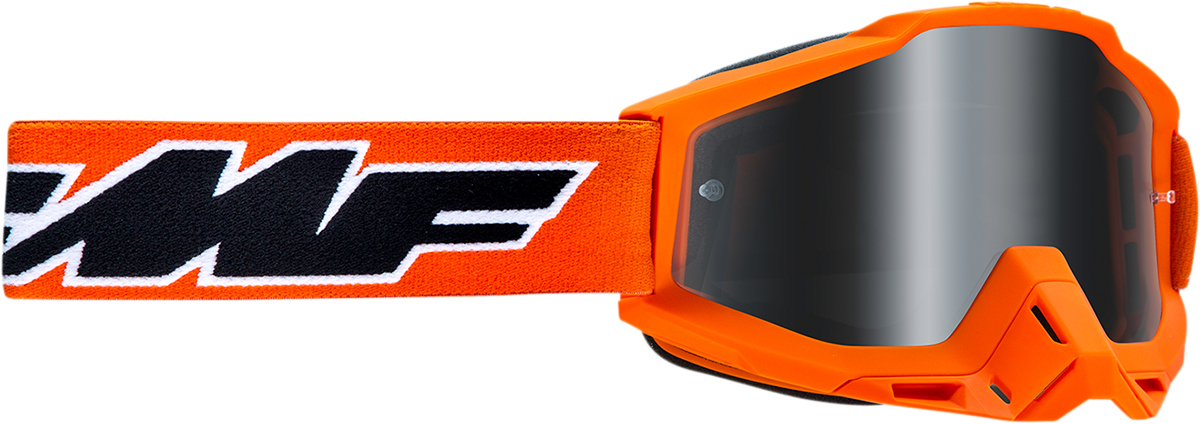 FMF PowerBomb Goggles - Rocket - Orange - Silver Mirror F-50037-00003