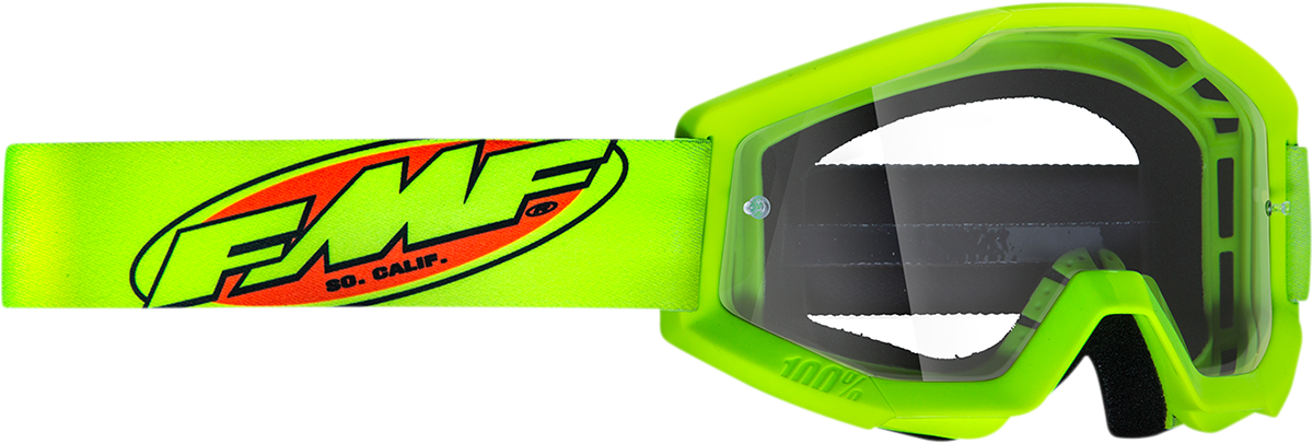 FMF PowerCore Goggles - Core - Yellow - Clear F-50050-00006