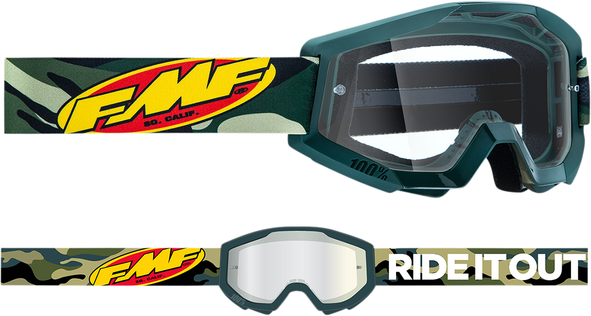 FMF PowerCore Goggles - Assault - Camo - Clear F-50050-00001