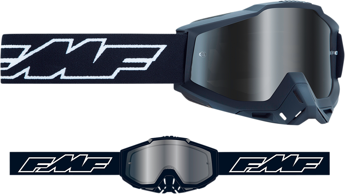 FMF Youth PowerBomb Goggles - Rocket - Black - Silver Mirror F-50048-00001