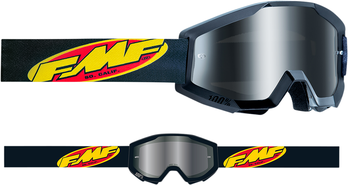FMF Youth PowerCore Goggles - Core - Black - Silver Mirror F-50055-00002