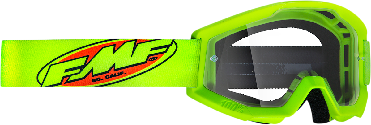 FMF Youth PowerCore Goggles - Core - Yellow - Clear F-50054-00003
