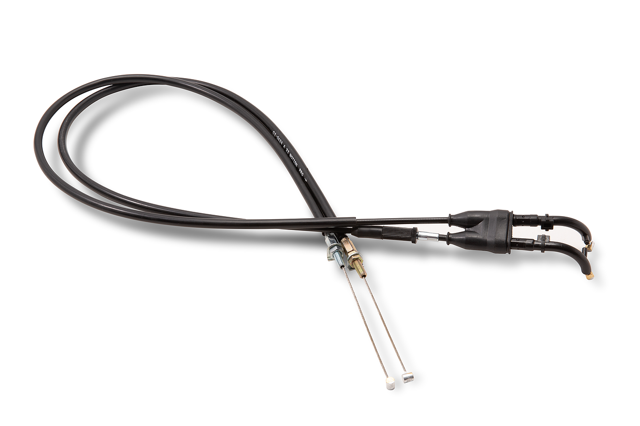 Black Vinyl Throttle Cable Push Pull Set Hon