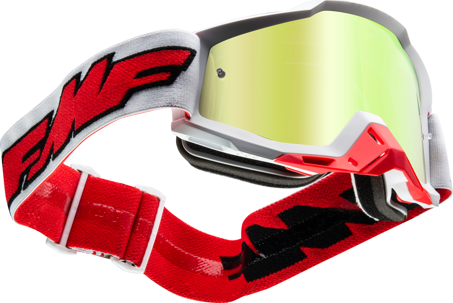 FMF PowerBomb Goggles - Rocket - White - True Gold F-50037-00004