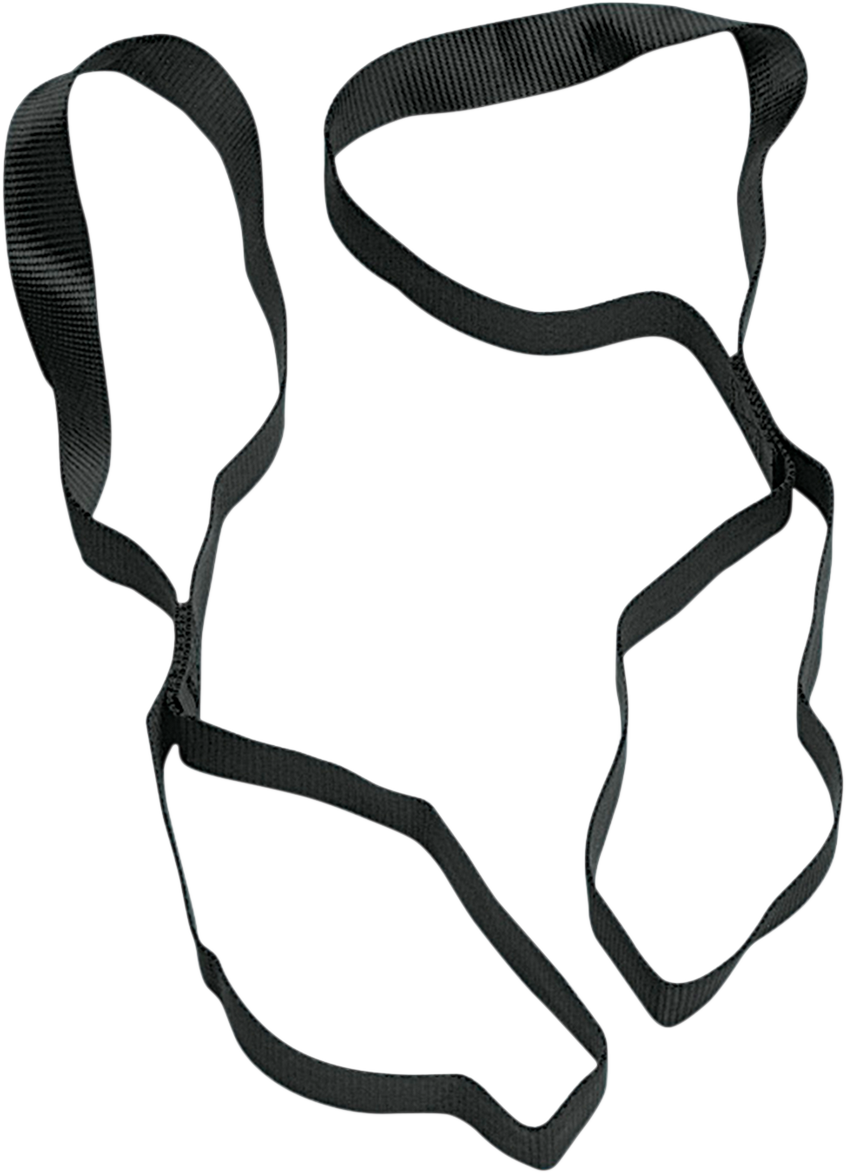 PARTS UNLIMITED Tie-Down Extensions - 1-1/2" x 1-1/2' - Black 3920-0083