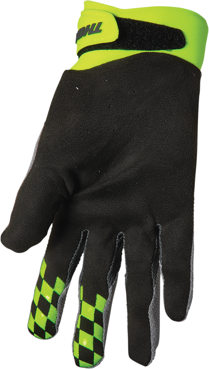 Thor Draft Gloves - Gray/Acid - Medium Size