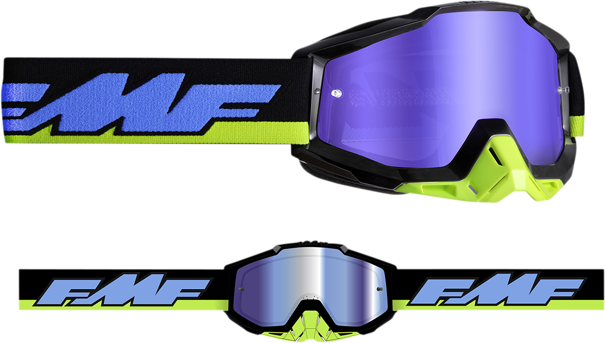 FMF PowerBomb Goggles - Talladega - Blue Mirror F-50037-00008