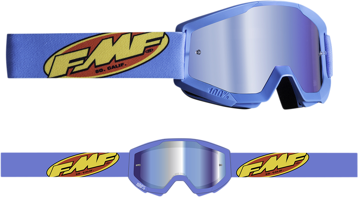 FMF PowerCore Goggles - Core - Cyan - Blue Mirror F-50051-00004