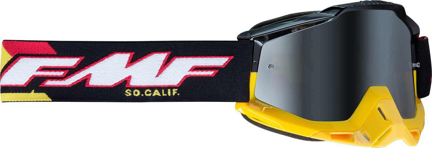 FMF PowerBomb Goggles - Speedway - Black/Yellow/Red/White