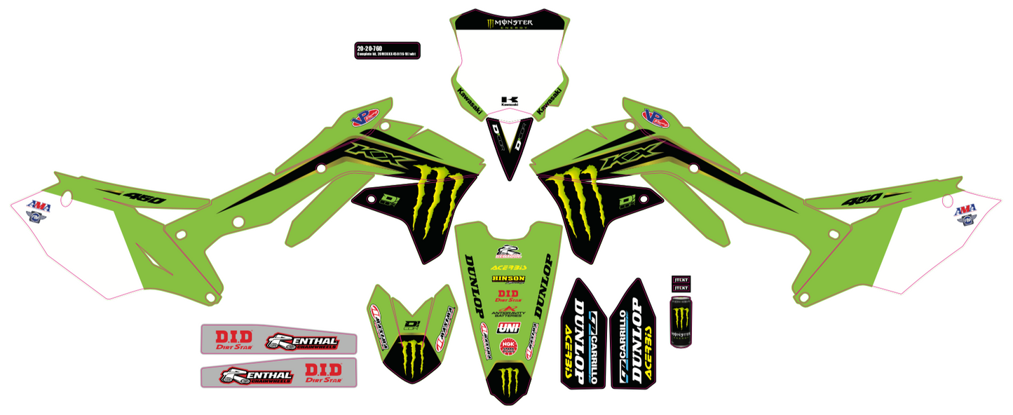 Graphic Kit 20 Monster Kaw Kx 125/250 (03 08)