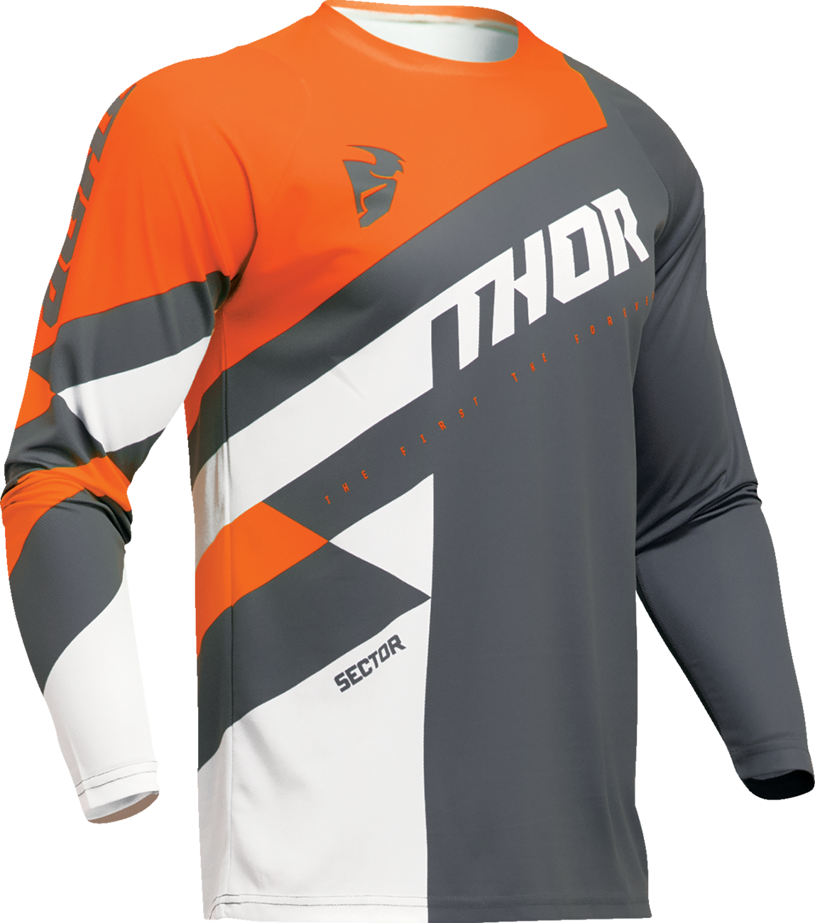 Men thor youth sector checker jersey orange grey large size