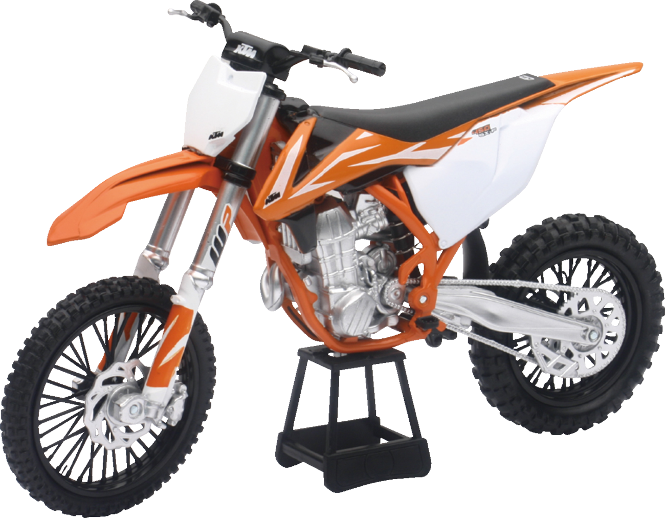 New Ray Toys KTM 450 SX-F 2018 Dirt Bike - 1:10 Scale - Orange/Black/White 57943