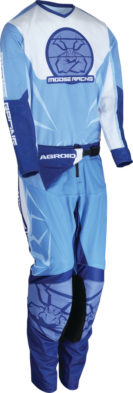 MOOSE RACING Youth Agroid Mesh Jersey - Blue/White - Large 2912-2483