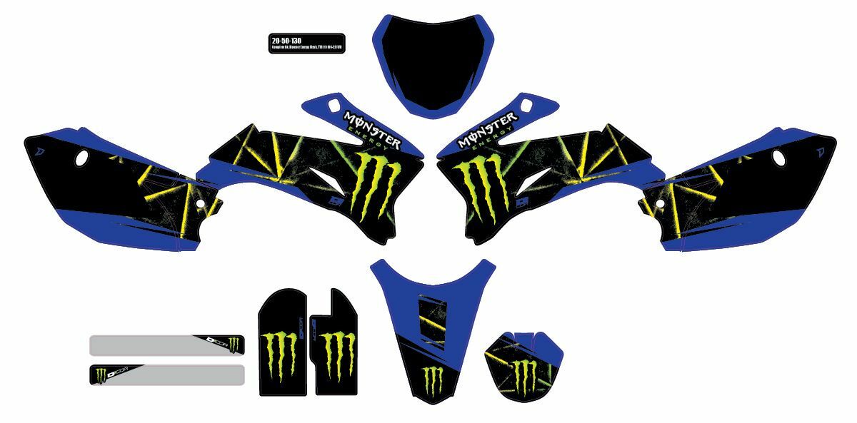 Cmplt Kit Monster Energy Slash White Bg