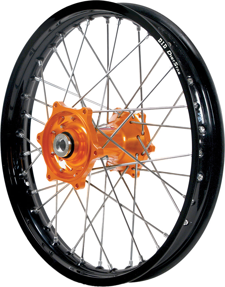 Rear Wheel 2.15 X 18 Orange Hub Black Rim