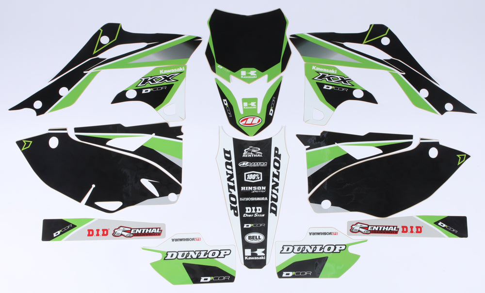 Kawasaki Raceline Graphics Complete Kit Black