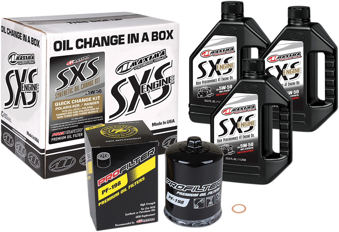 MAXIMA RACING OIL SXS Synthetic Oil Change Kit - Polaris - 5W-50 90-18 –  Osburn's Family Business