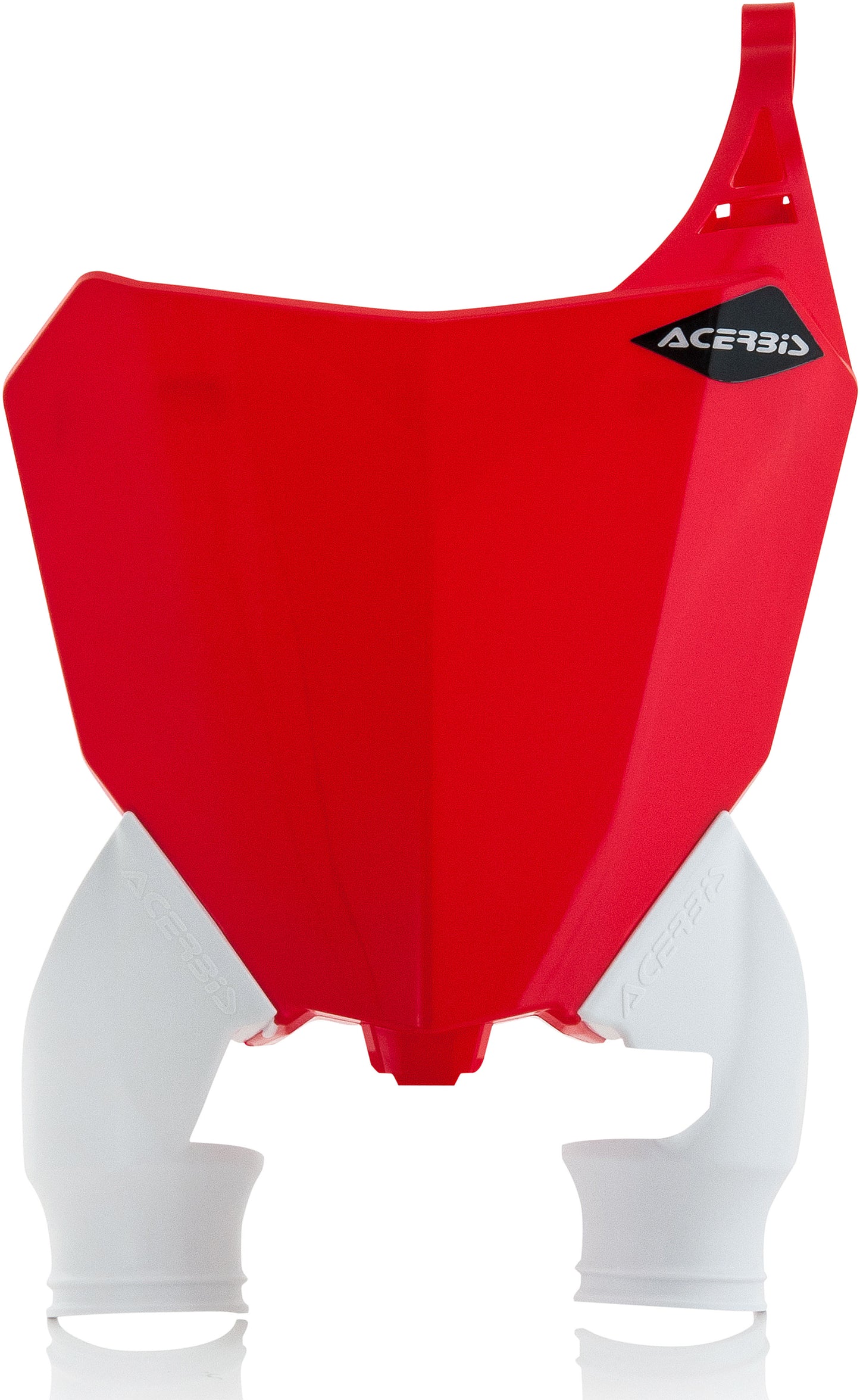 Front Number Plate White/Red