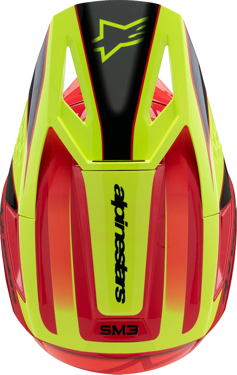 ALPINESTARS Youth SM3 Helmet - Fray - Gloss Red/Yellow Fluo/Black - Medium 8301625-3051-YM