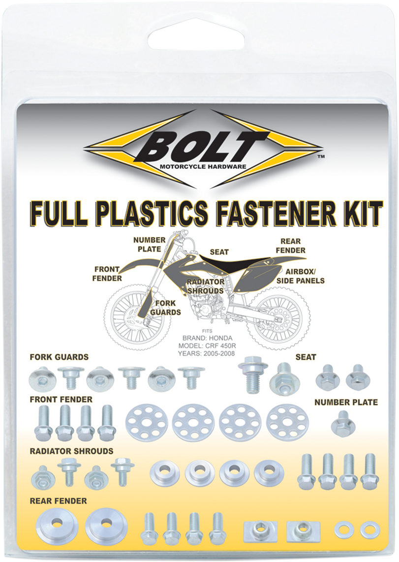 BOLT Body Work Fastener Kit - '17-'20 KX250F/'16-'18 KX450F KAW-1600004