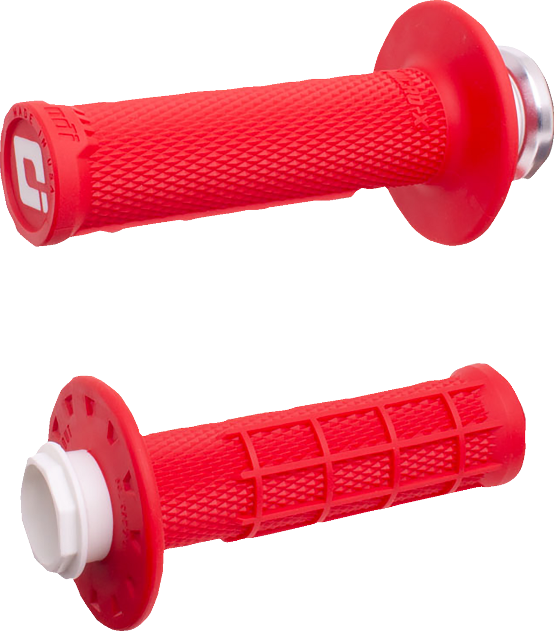 ODI Micro-X Half-Waffle v2 Lock-On Grips - Red/Black H36MXR