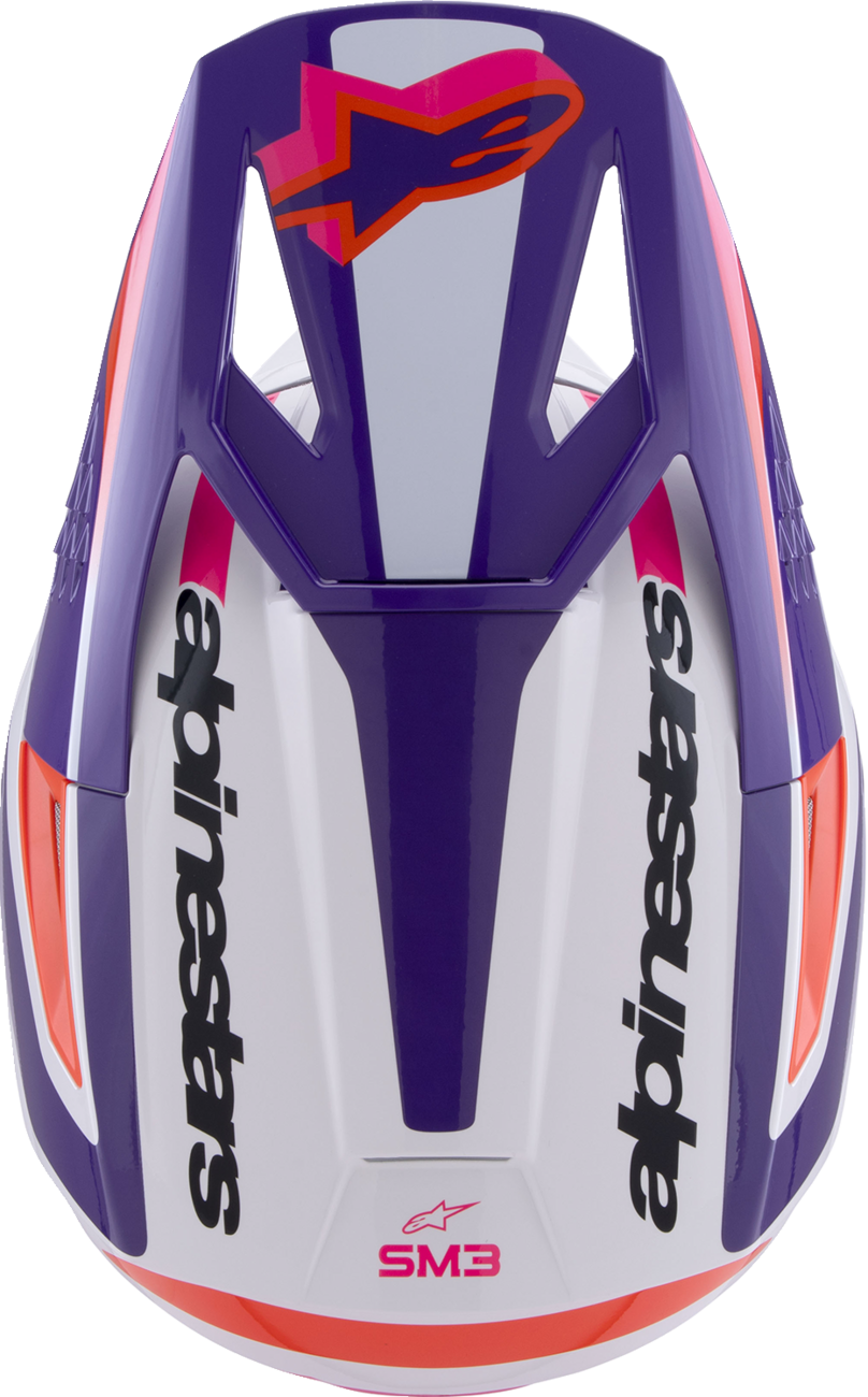 ALPINESTARS SM3 Helmet - Heat - Gloss White/Purple/Pink - Small 8301026-2052-S