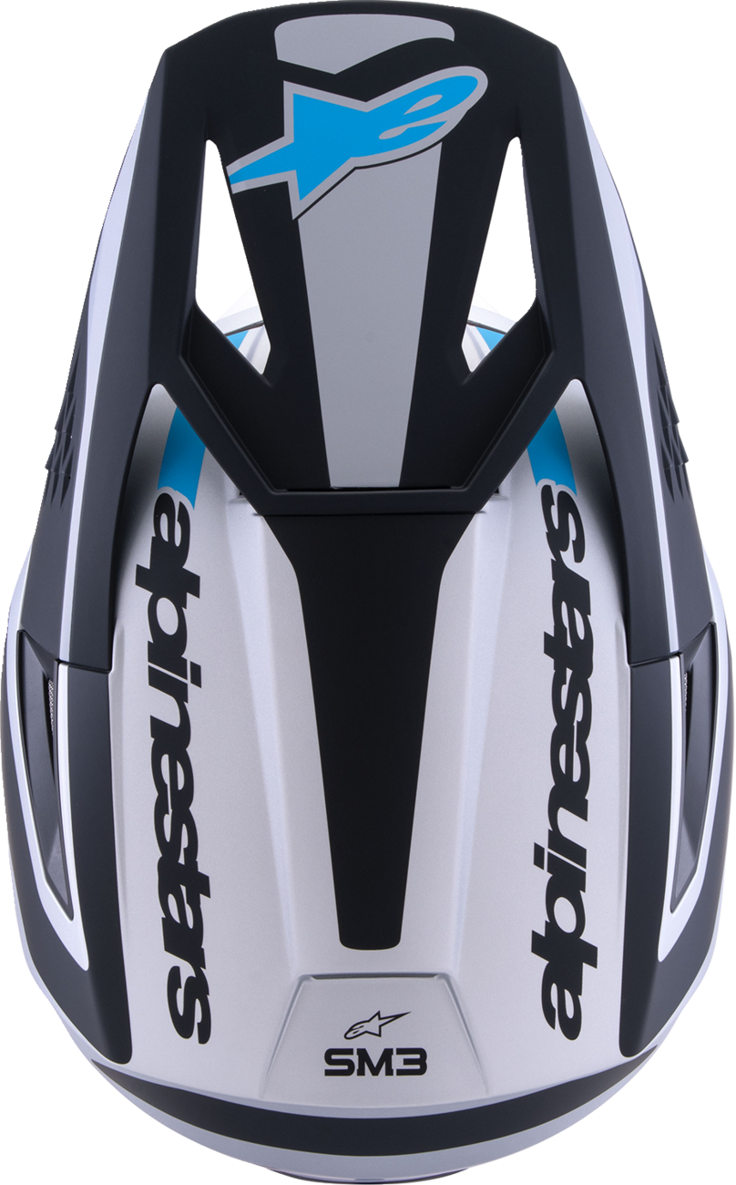 ALPINESTARS SM3 Helmet - Heat - Matte Silver/Blue/Black - Large 8301026-1949-L