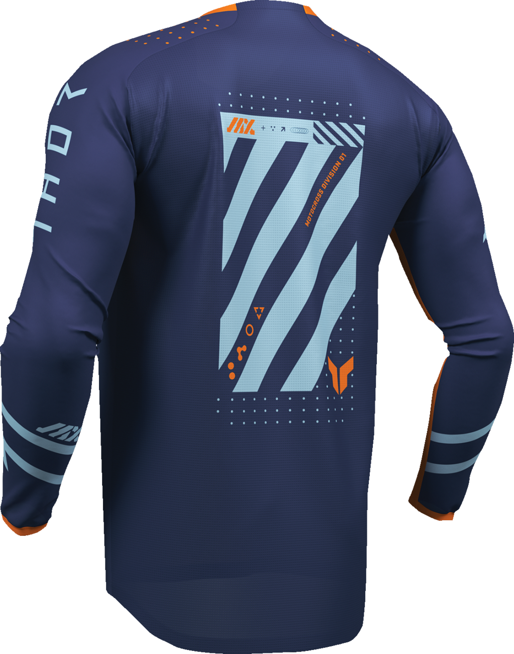 THOR Youth Launchmode Futura Jersey - Navy/Orange - Small 2912-2598