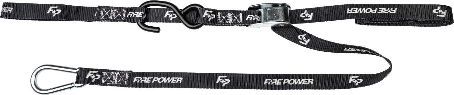 1" Tie Down Soft Tie Black 2/Pk