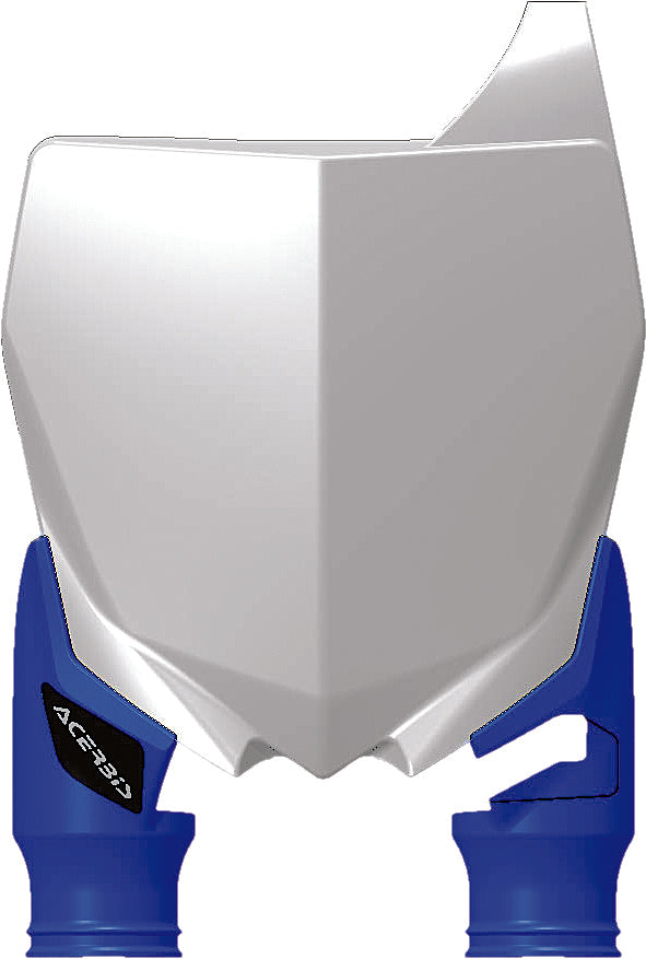 Front Number Plate White/Blue