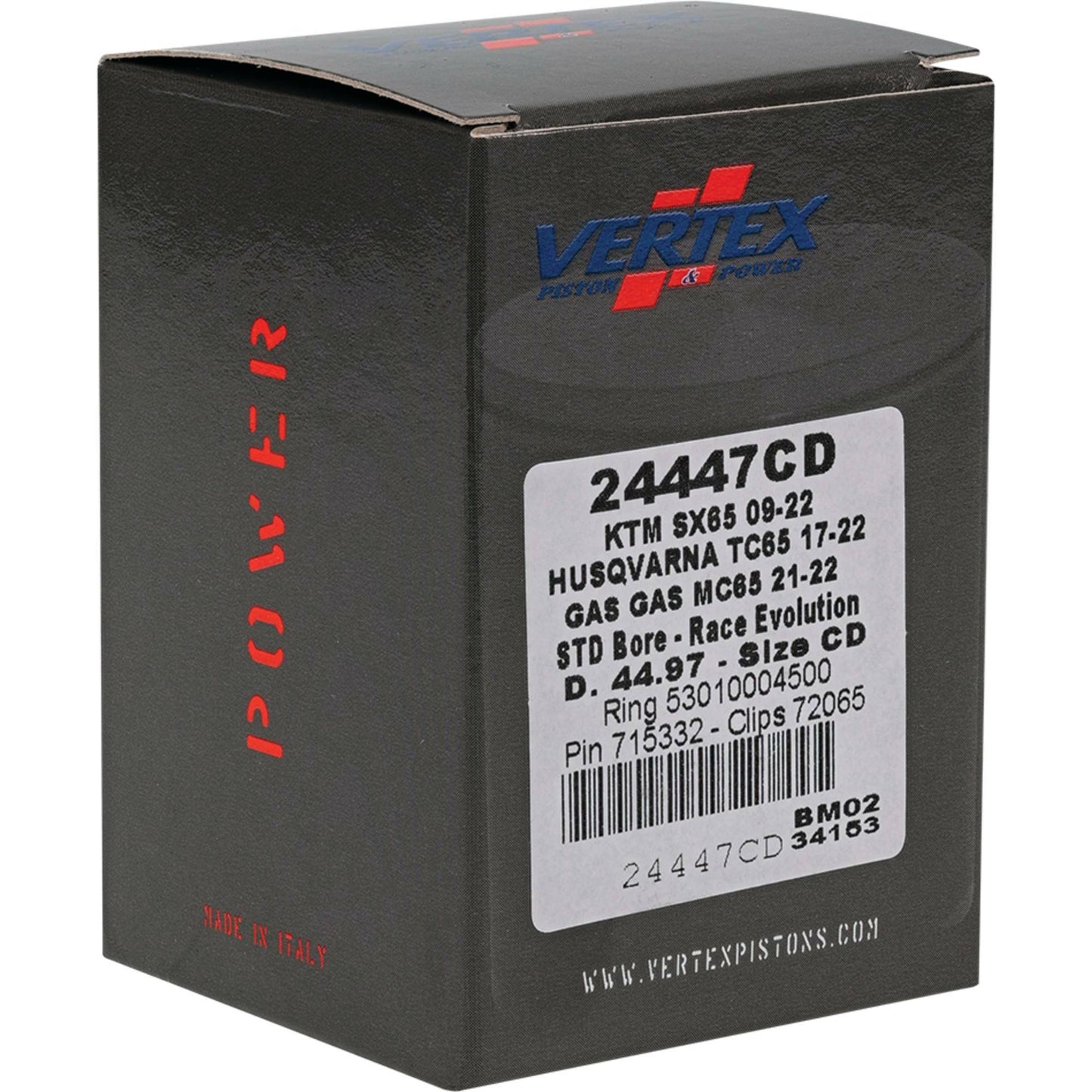 Piston Kit Cast Race Evolution 44.97/Std Ktm / Husq / Gas