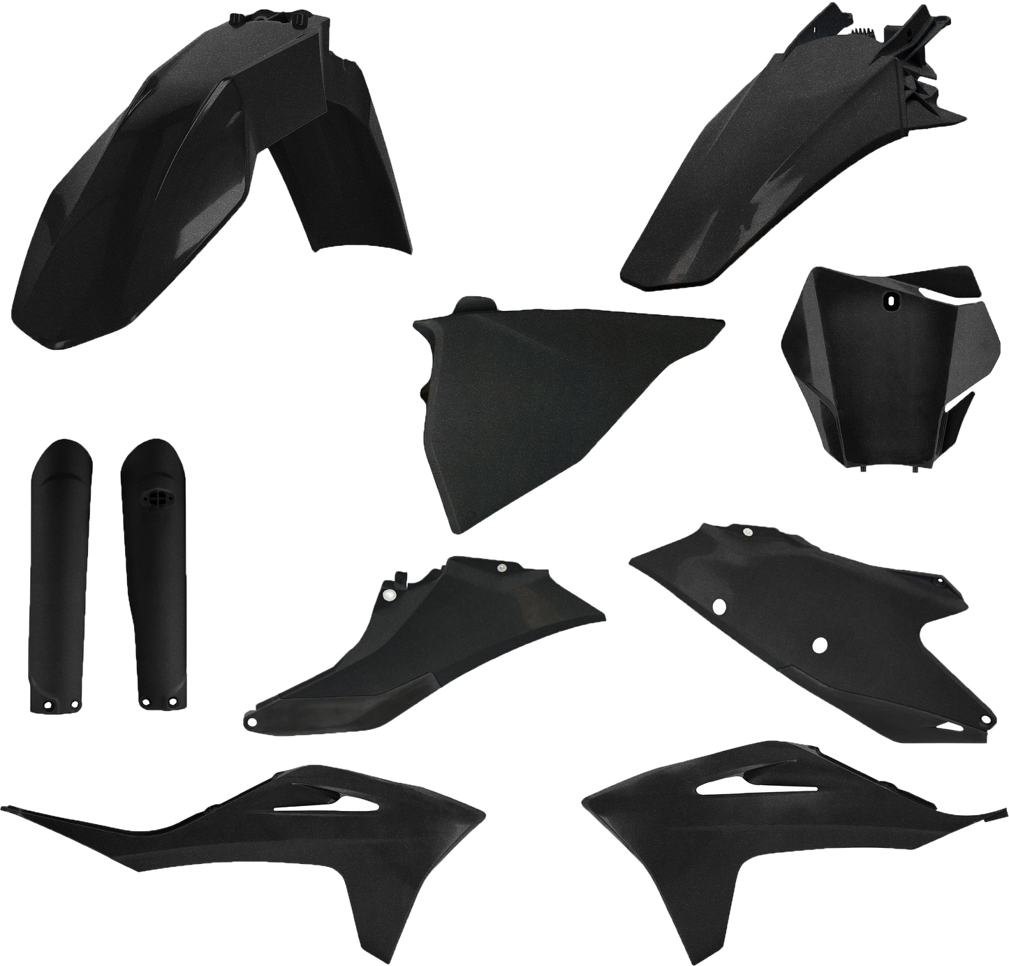 Full Plastic Kit Gas Black Metallic