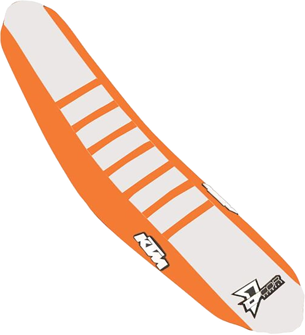 Seat Cover Orange/White Orange Ribs Ktm Sx/F 125 450