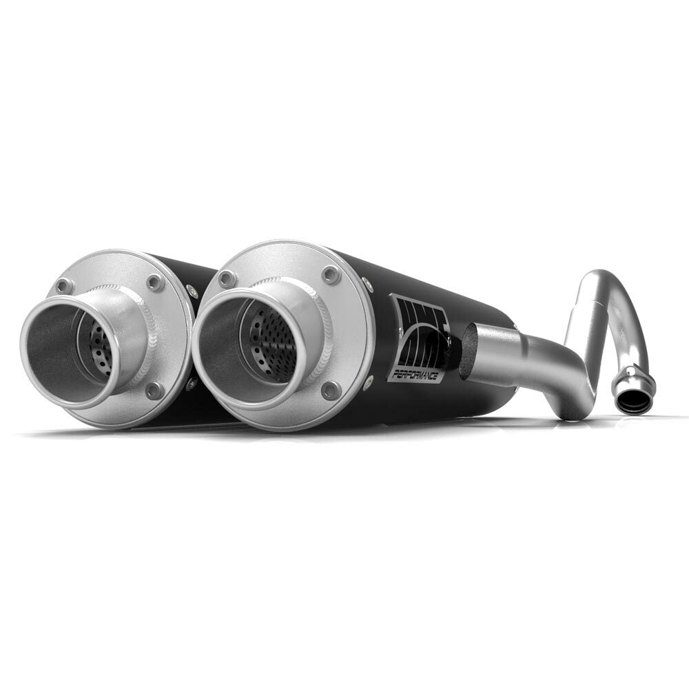 Perf Side By Side Exhaust 3/.4 Sys Black Center Mount