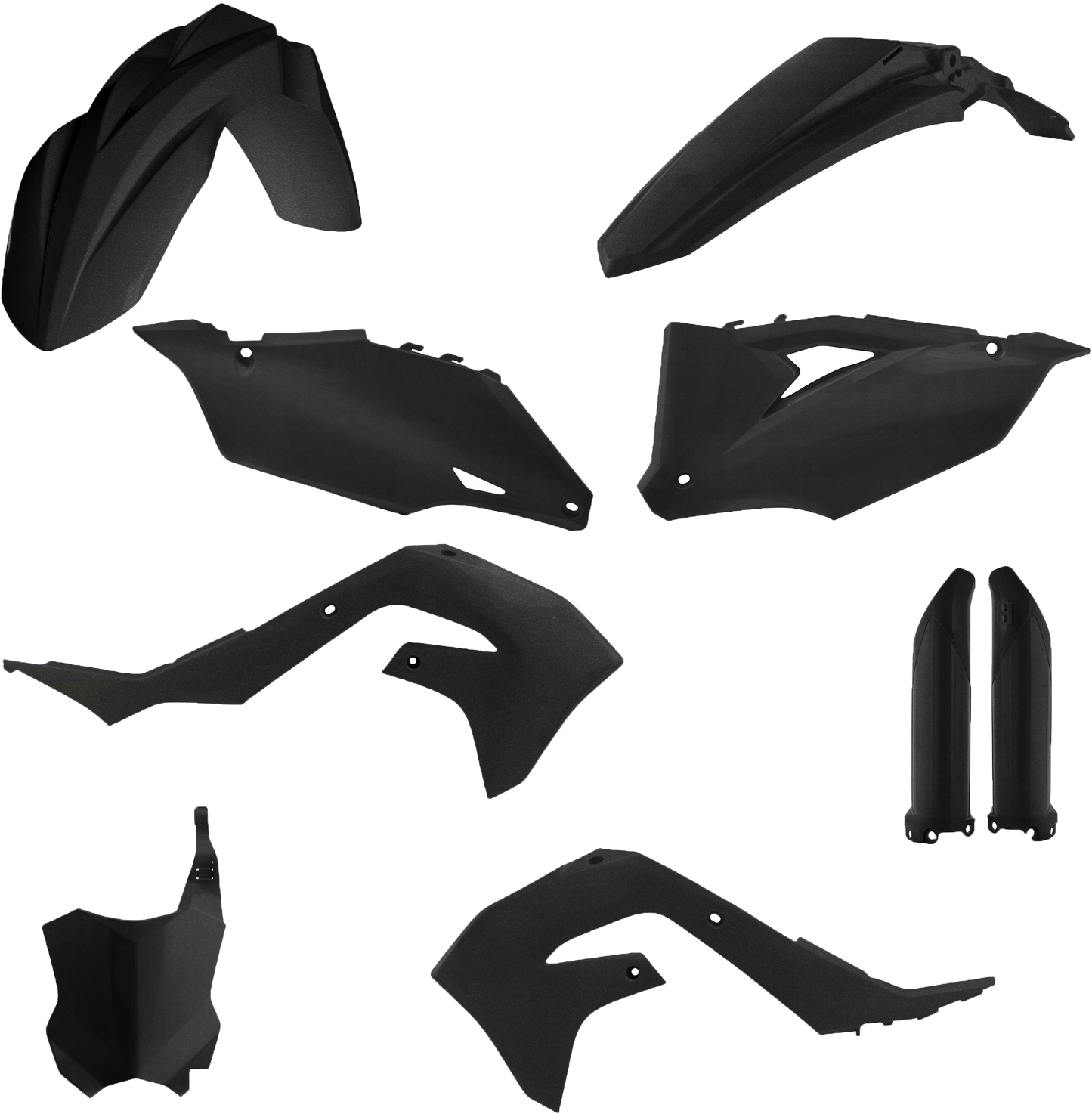 Full Plastic Kit Kaw Black Metallic