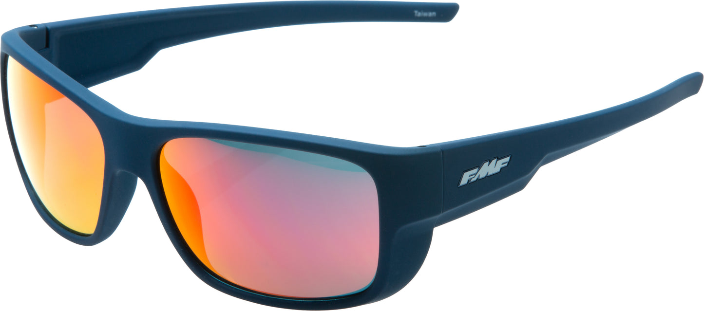 Throttle Sunglass Mt Petrol Blue / Red Mirror