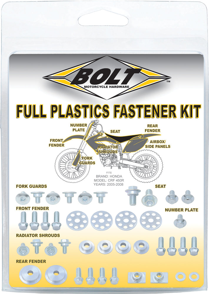 Full Plastic Fastener Kit Hon