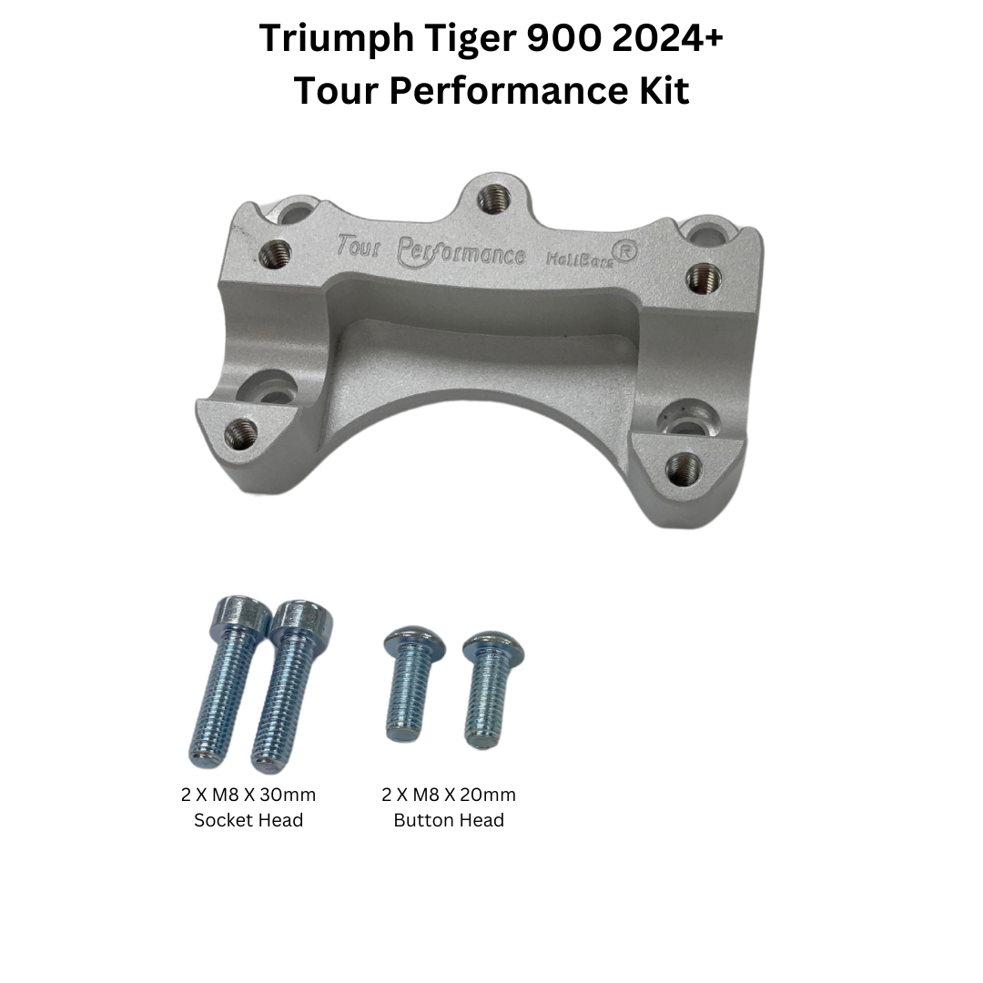 Handlebar Risers Silver Tri