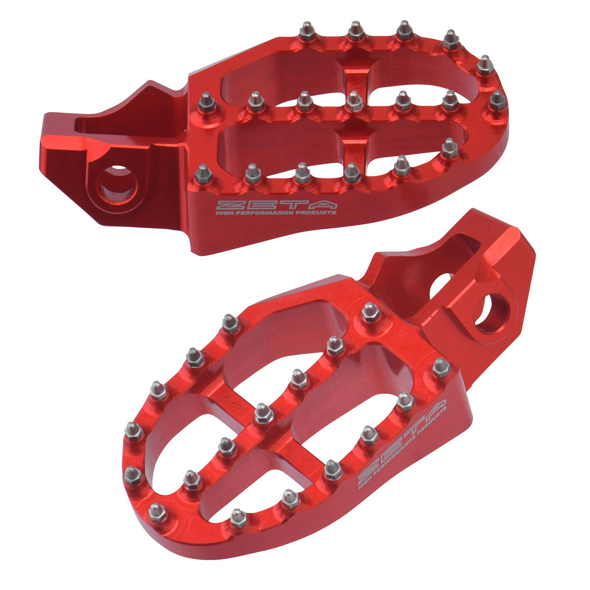 Aluminum Footpegs Gas Red