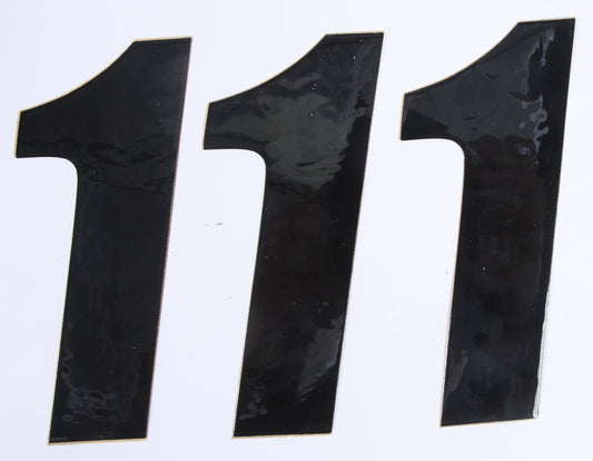 Number 1 Black 6" 3/Pk