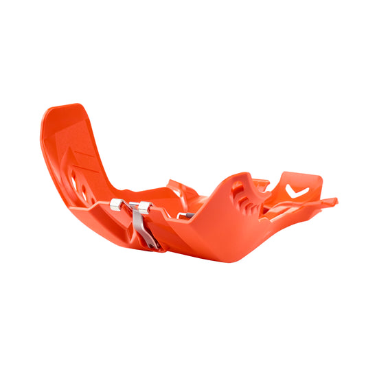 Fortress Skid Plate With Link Protector Orange Ktm