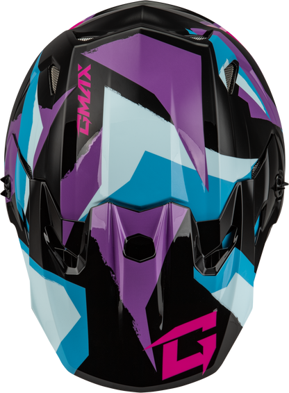 Mx 96s Splinter Helmet Black/Purple/Blue Md